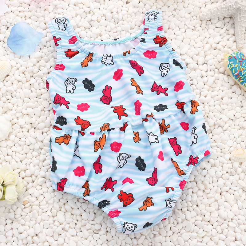 Children's swimming trunks baby baby child swimming trunks girl cartoon swimsuit anti-pee pants hot spring Specification drawing