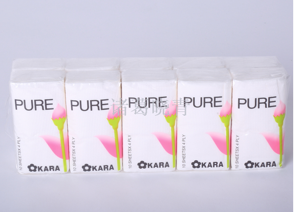 New packaging of handkerchief paper tissues