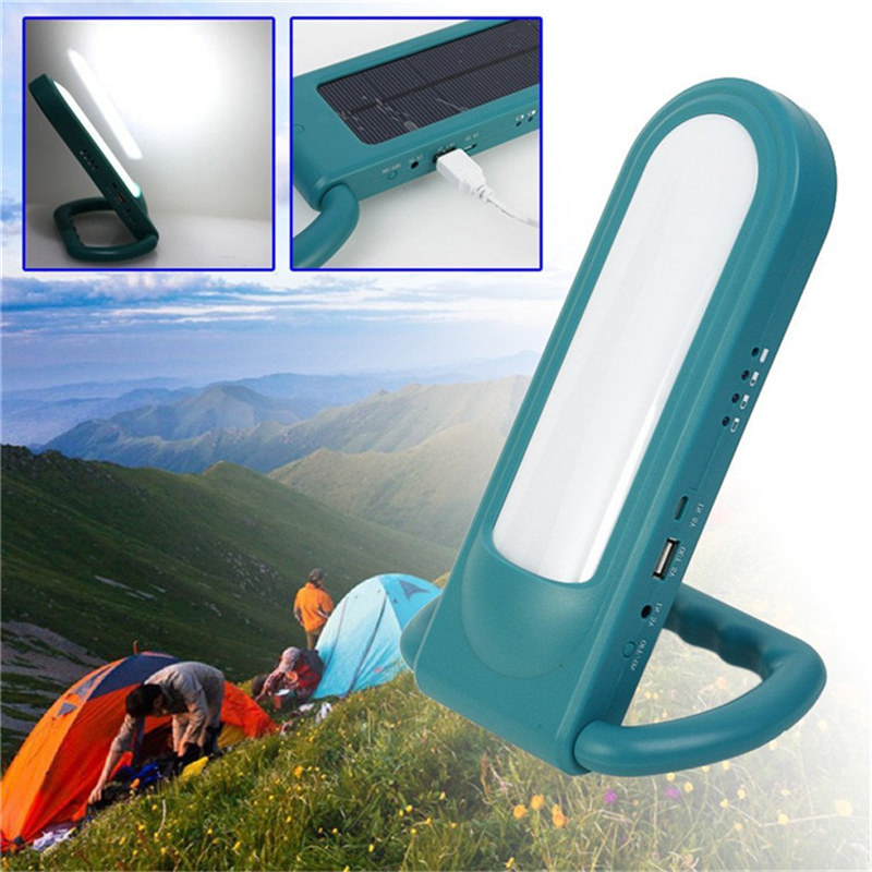 Solar charged lighting integrated camping lamp