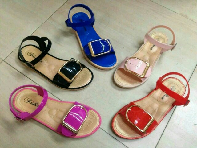 dorashoes. Blow up women's sandals fashion square button color sole