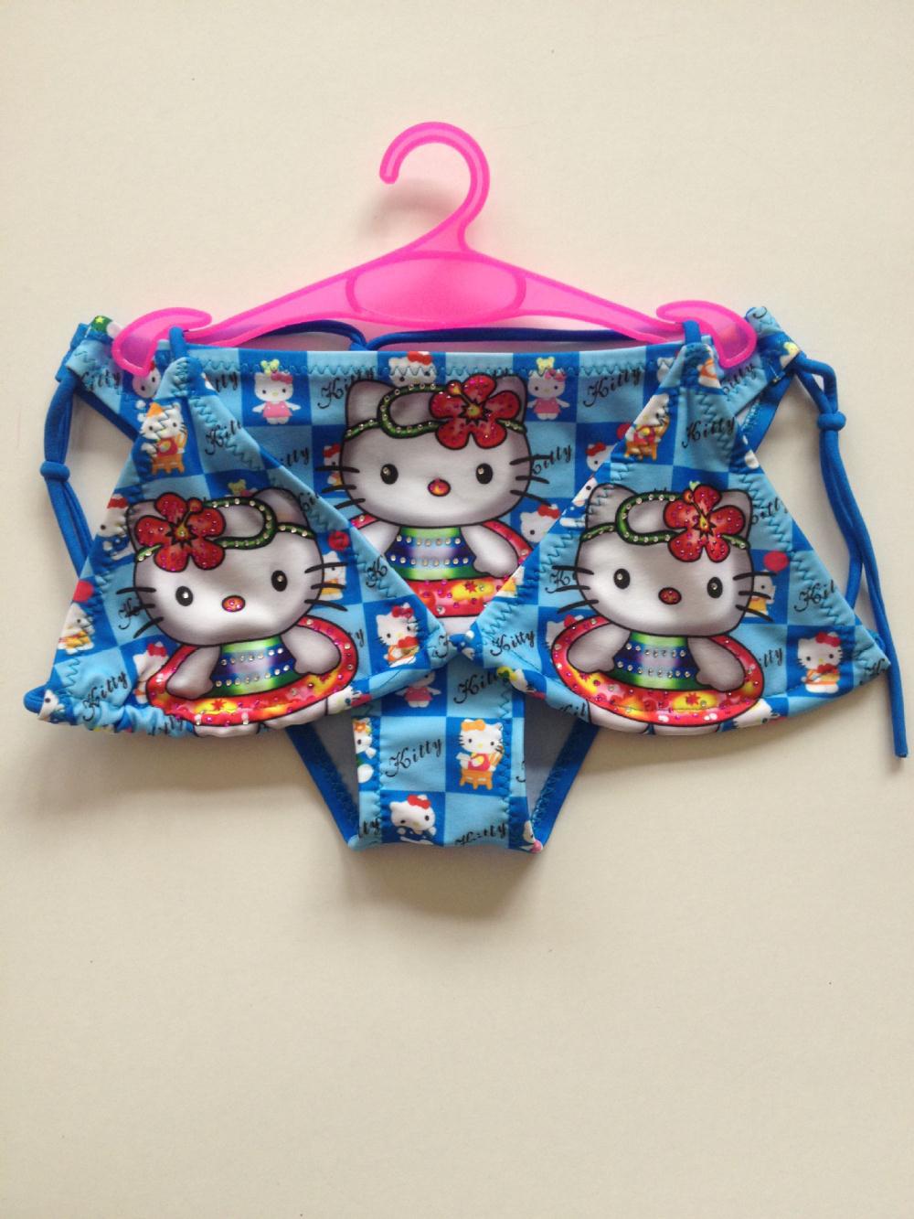 Children's bikini cartoon printed bikini stock Specification drawing