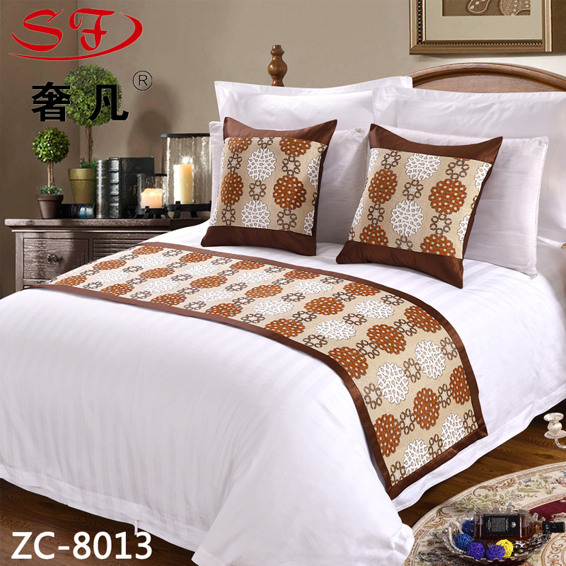 Chenglong Hotel supplies: High-end bed end towels, bed flags, bed end pads, bed covers, hotel bedding for hotels Specification image