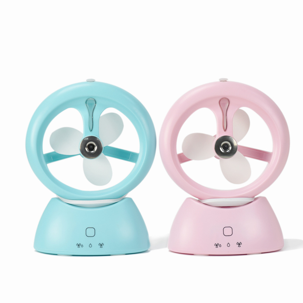Spray humidifying Water Sprite Mini fan Charging fan USB Fan Creative