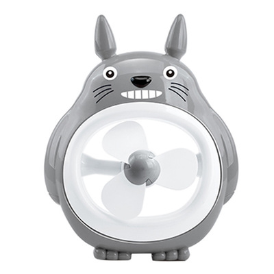 Fashion new cute cartoon Totoro fan stereo dual USB charging fan beautiful do not details Picture