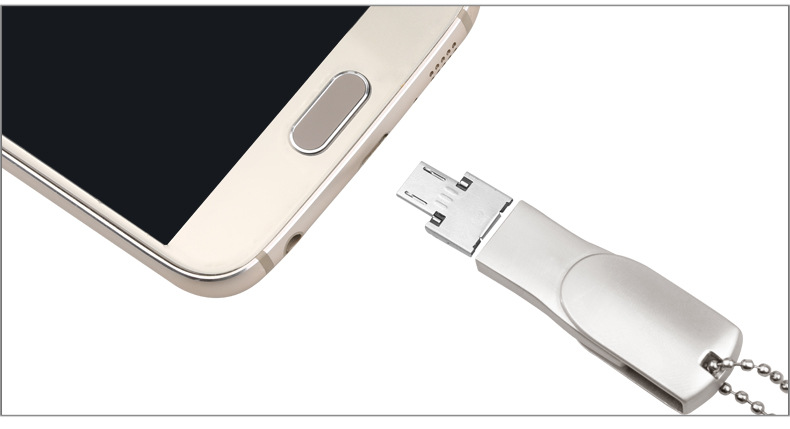 A 32G USB flash drive for both iPhone and computer, an iPhone6 SU flash drive, a three-in-one USB flash drive Application Scenario