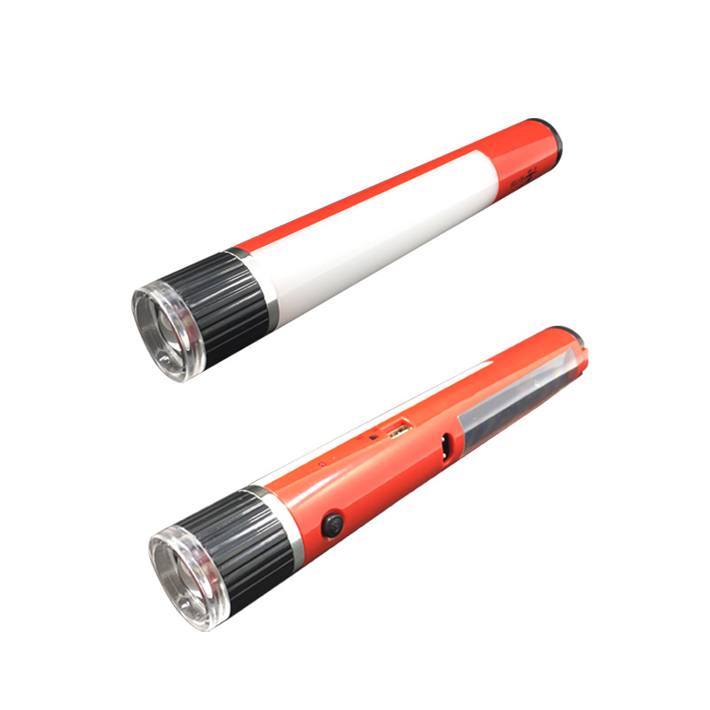 多功能太阳能USB手机充电应急照明灯强光手电筒产品图