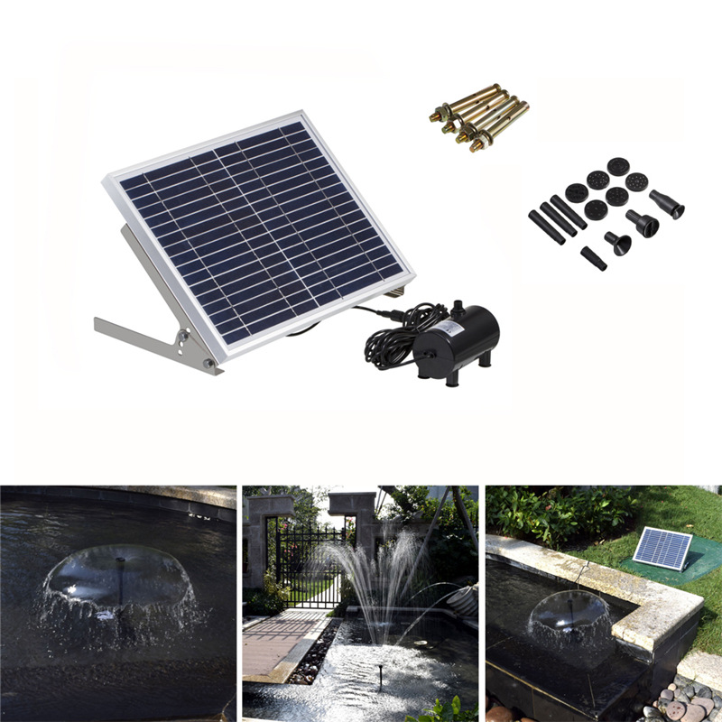Outdoor solar landscape fountain