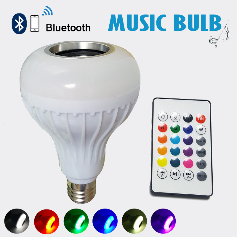 Bluetooth music bulb with remote control cell phone