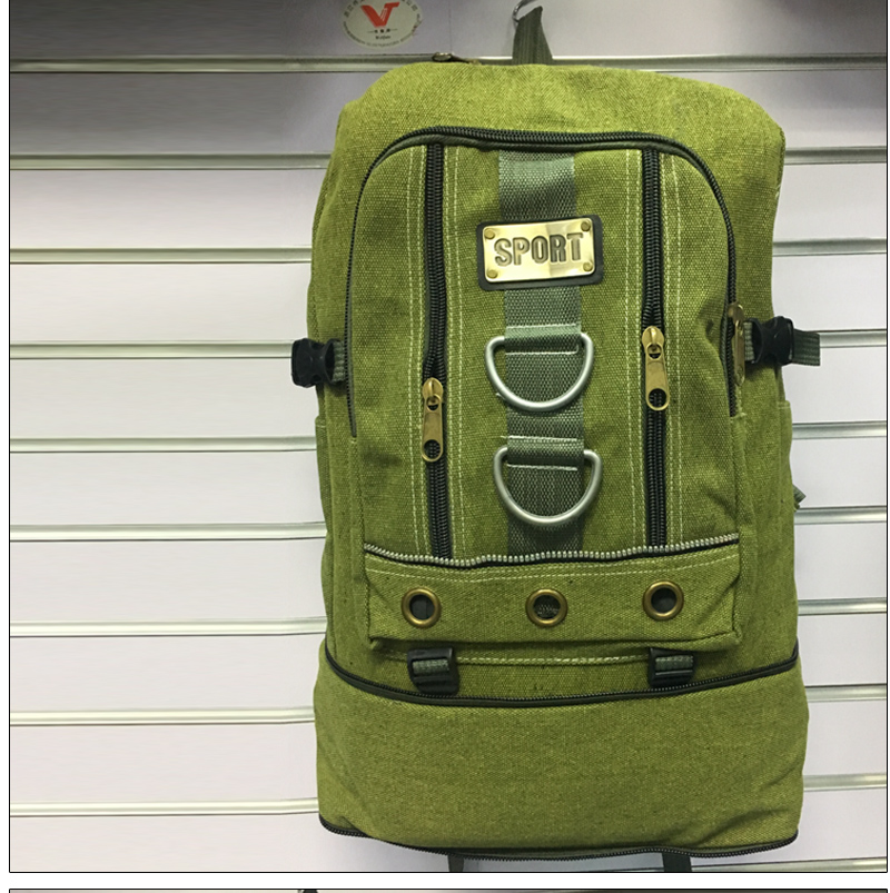Extra-large capacity men's and women's travel backpacks, outdoor mountaineering casual luggage bags, British denim canvas backpacks Specification image