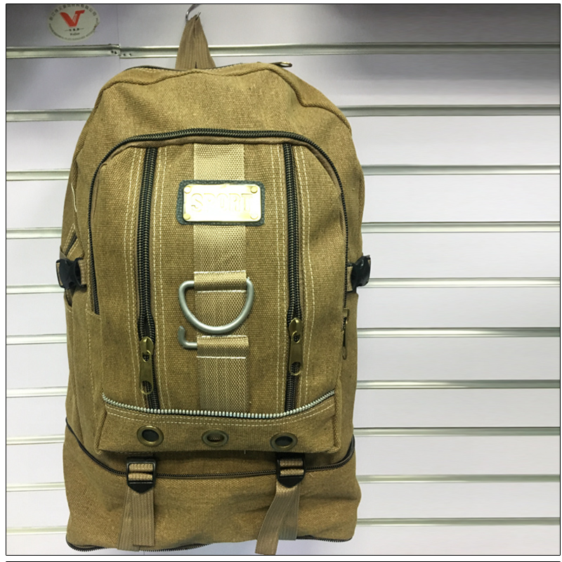 Extra-large capacity men's and women's travel backpacks, outdoor mountaineering casual luggage bags, British denim canvas backpacks details Picture