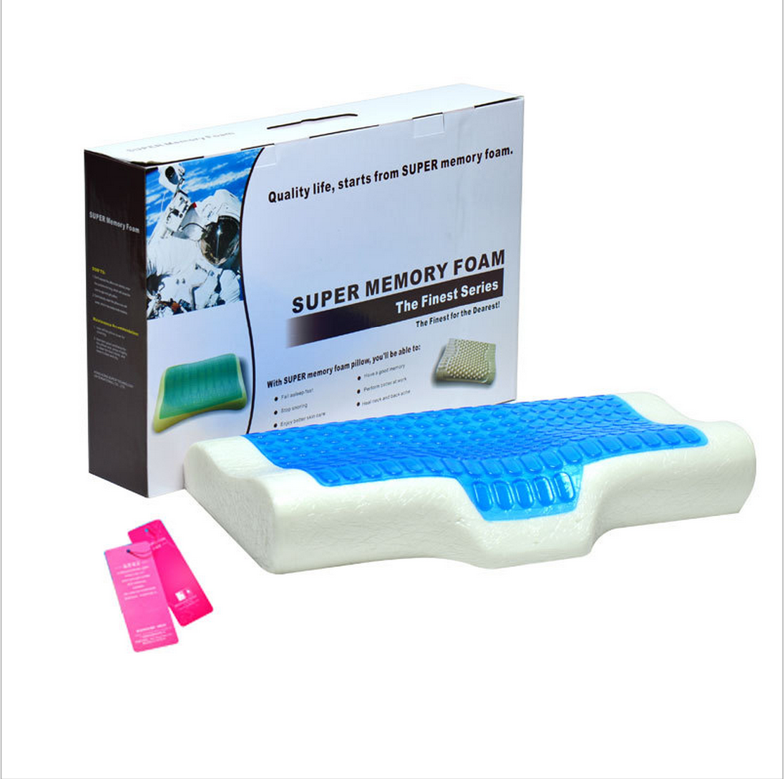 Butterfly-shaped cervical vertebrae-specific pillow gel slow rebound single-person neck support pillow