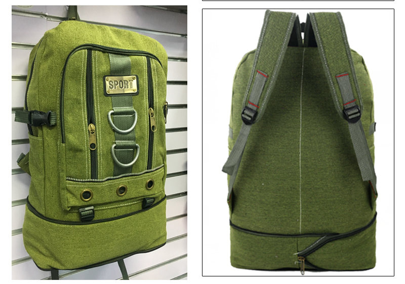 Extra-large capacity men's and women's travel backpacks, outdoor mountaineering casual luggage bags, British denim canvas backpacks