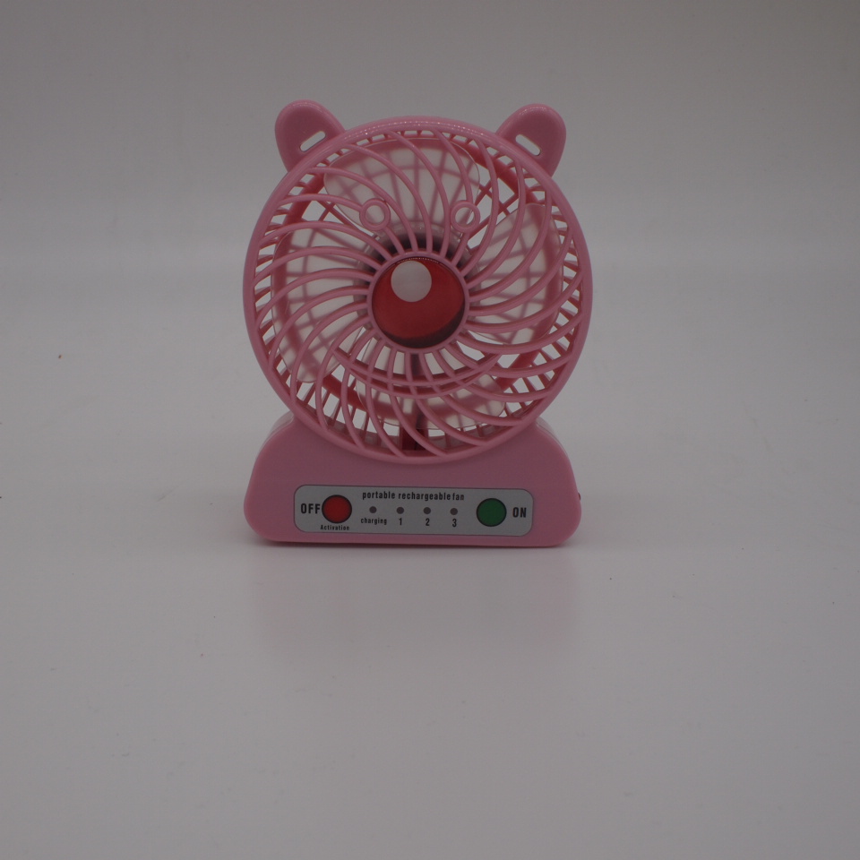 New best-selling usb charging fan, Bear fan, cartoon mini portable for children/students