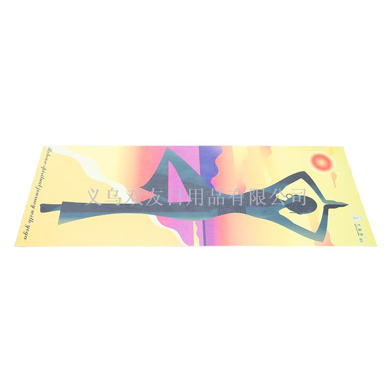 2017 Qianzimei New Four-Piece 6Mm Two-Color Beginner Printed Yoga Mat Sports Non-Slip Mat Application Scenario