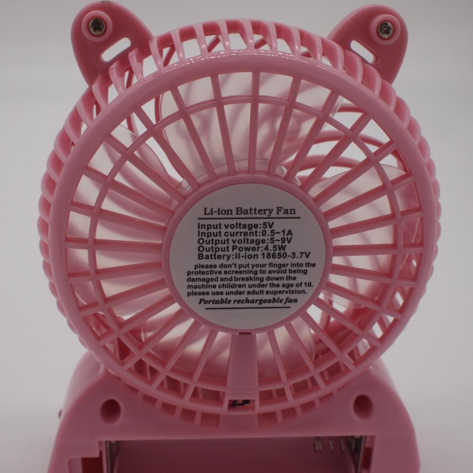 New best-selling usb charging fan, Bear fan, cartoon mini portable for children/students Specification image
