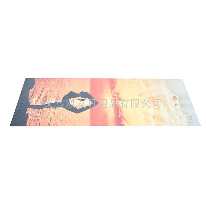 2017 Qianzimei New Four-Piece 6Mm Two-Color Beginner Printed Yoga Mat Sports Non-Slip Mat details Picture