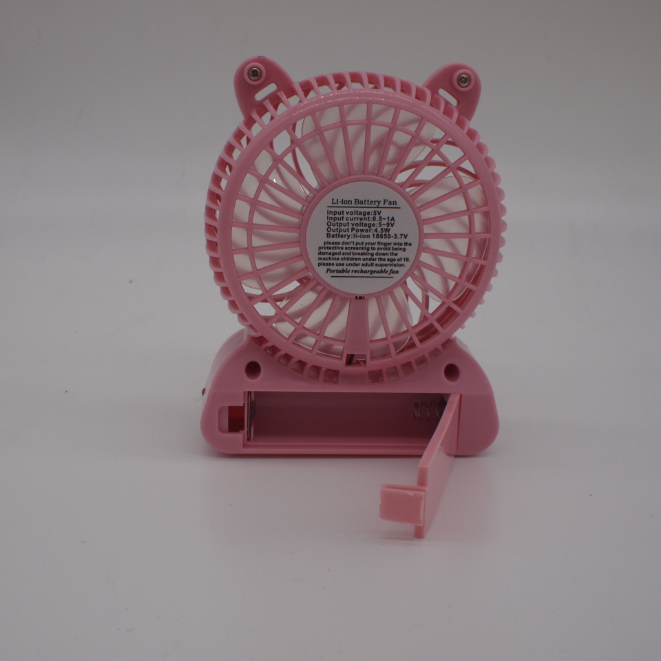 New best-selling usb charging fan, Bear fan, cartoon mini portable for children/students Application Scenario
