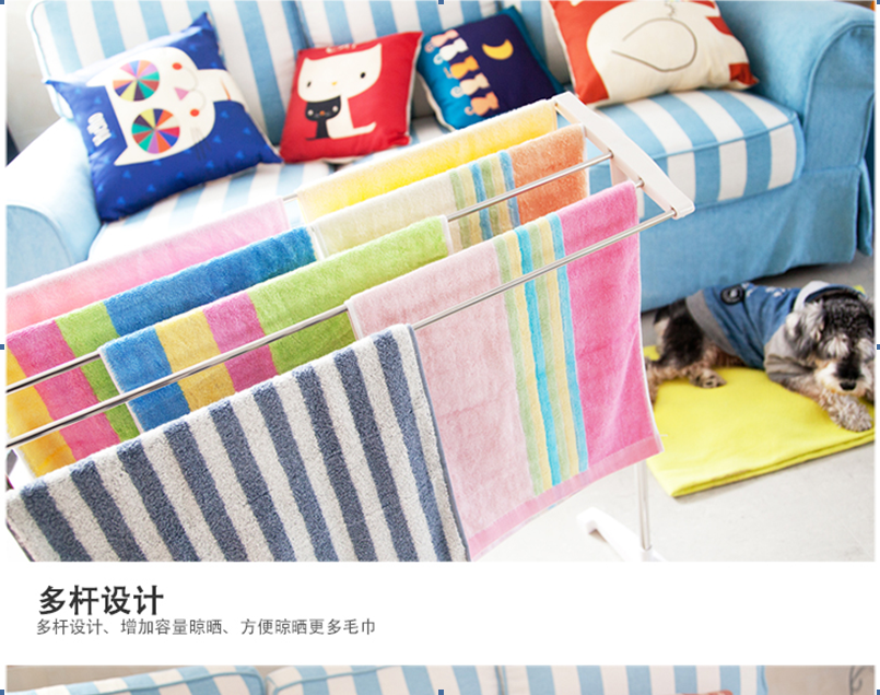 Inclined towel rack Multi-functional towel rack bath towel drying rack floor hanger TV TV shopping