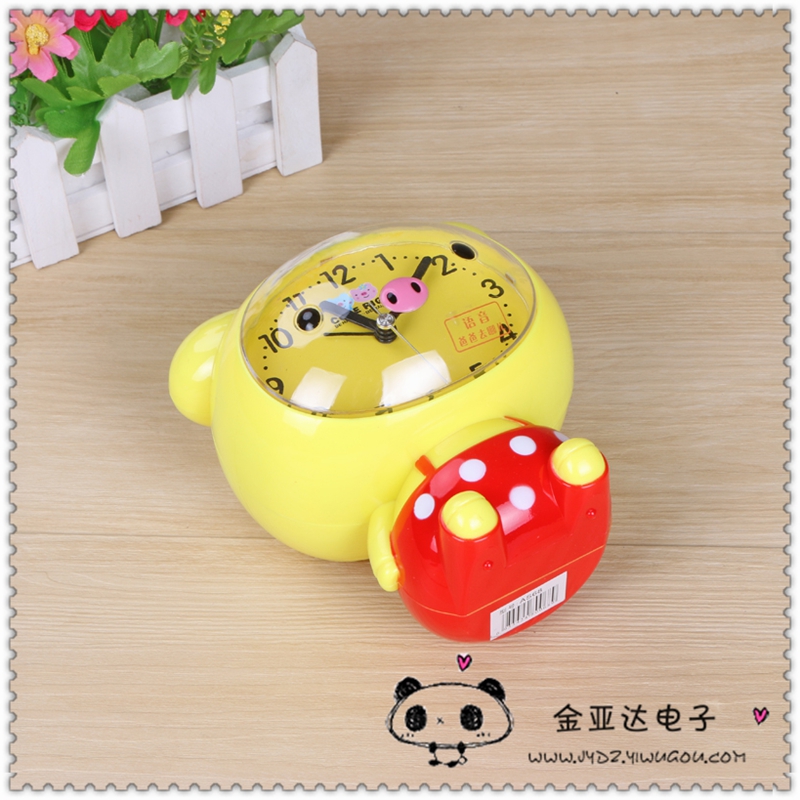 Cartoon cute pig alarm clock, children can talk, student bedroom bedside alarm clock Specification image