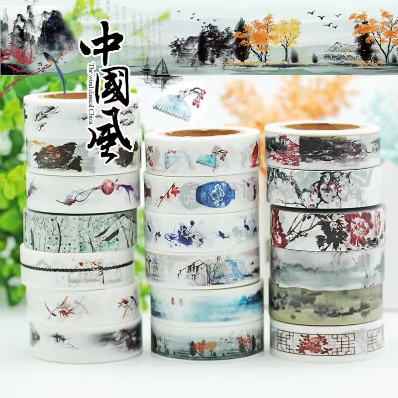 【中国风】山水画和纸胶带 1.5'cm*10m