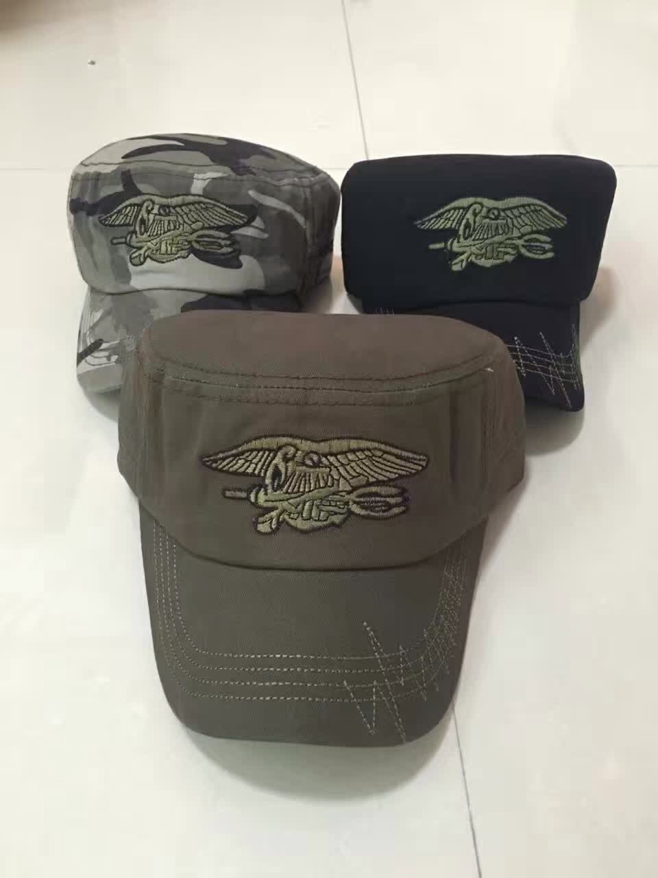 Green Forest camouflage washed military cap