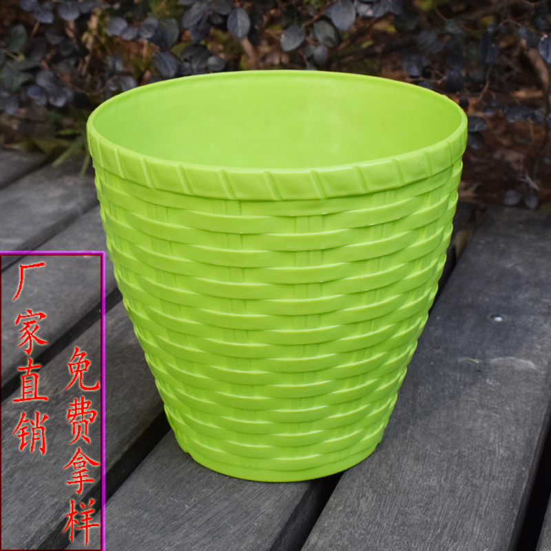 Manufacturers direct free sample thickening imitation rattan willow colorful pot 1701-1703 thumbnail