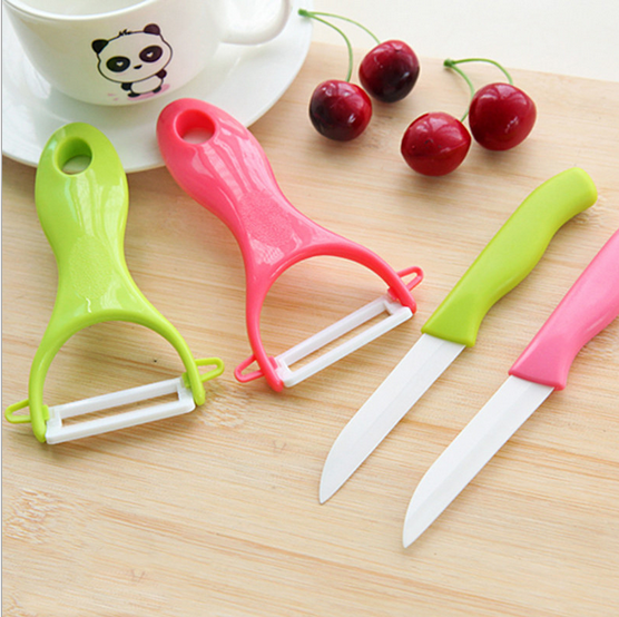 Mini ceramic Knife two-piece fruit Knife Ceramic peeler set kitchen gadget set