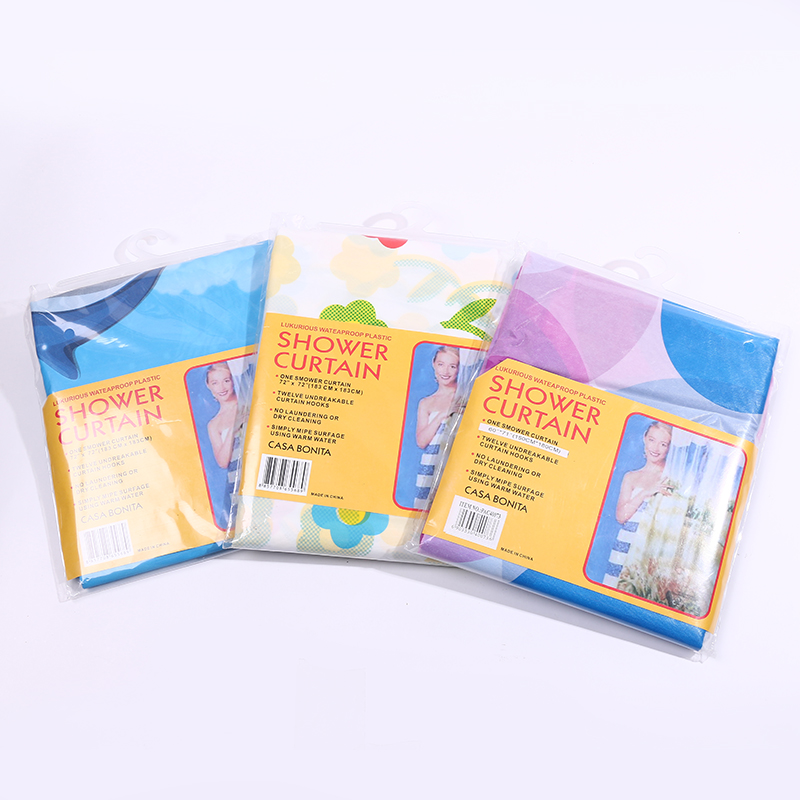 PE印花浴帘，3丝