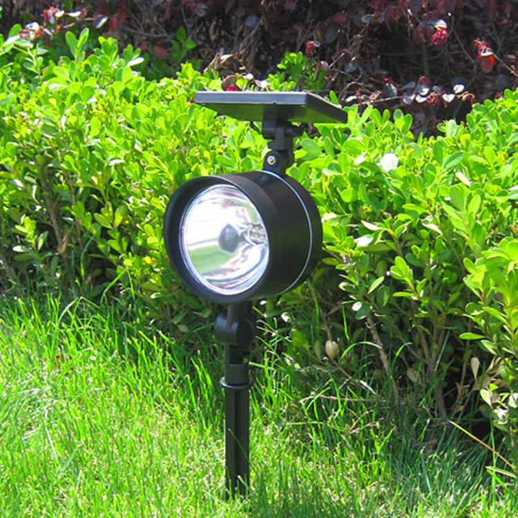 Multi-function solar spotlights inserted on the ground or wall