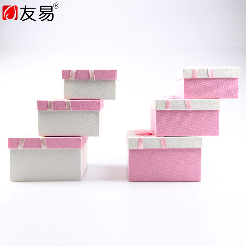 厂家定做韩式礼品盒正方形礼品盒创意特种纸礼品盒子现货批发产品图