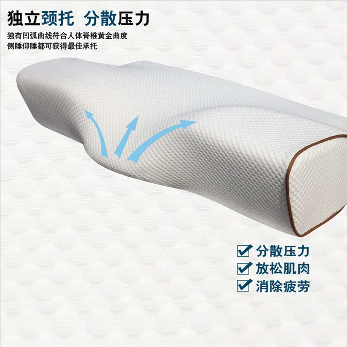 记忆枕保健慢回弹枕头批发 蝶型枕产品图
