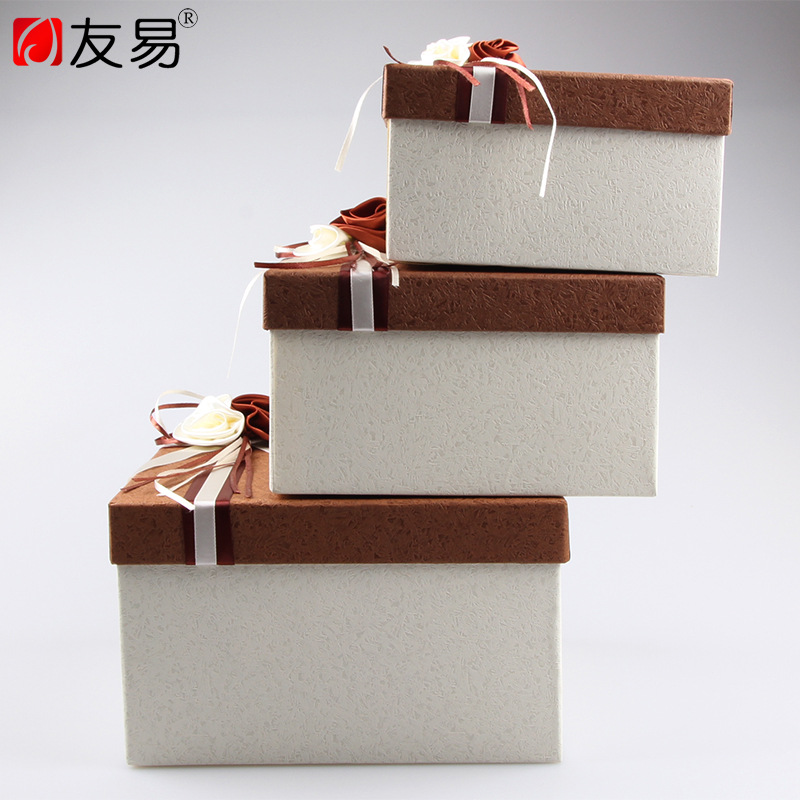 厂家定做韩式礼品盒正方形礼品盒创意特种纸礼品盒子现货批发细节图