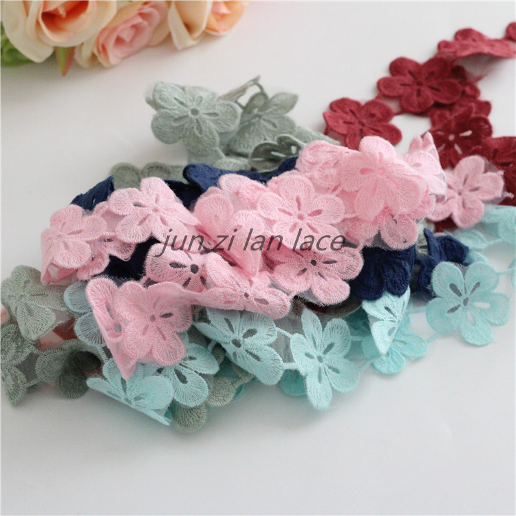 5-petal cotton thread lace is available in stock