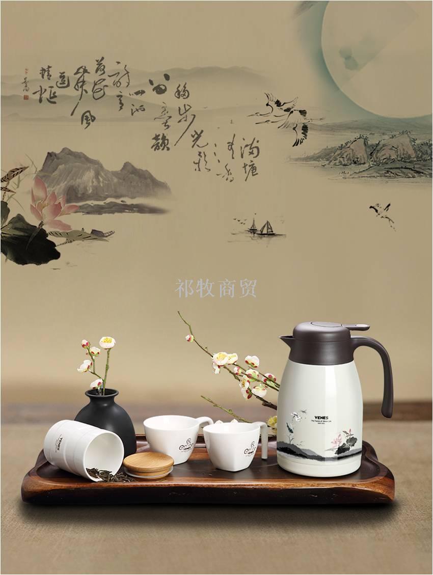Ink-wash Tsinghua insulated pot Coffee Cup multi-functional can