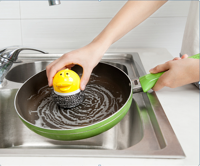 Cartoon pot brush Kitchen cleaning brush Cartoon animal cleaning brush Cartoon animal pot brush kitchen gadgets