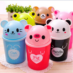 Mini animal debris bucket cartoon desktop storage bucket desktop trash novel special products