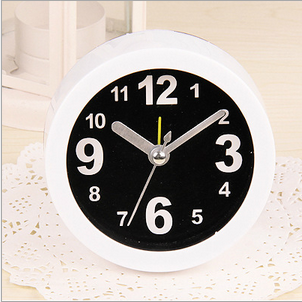 Small round alarm clock Simple Alarm clock Black and White alarm clock Promotional Gift Alarm clock TV TV shopping