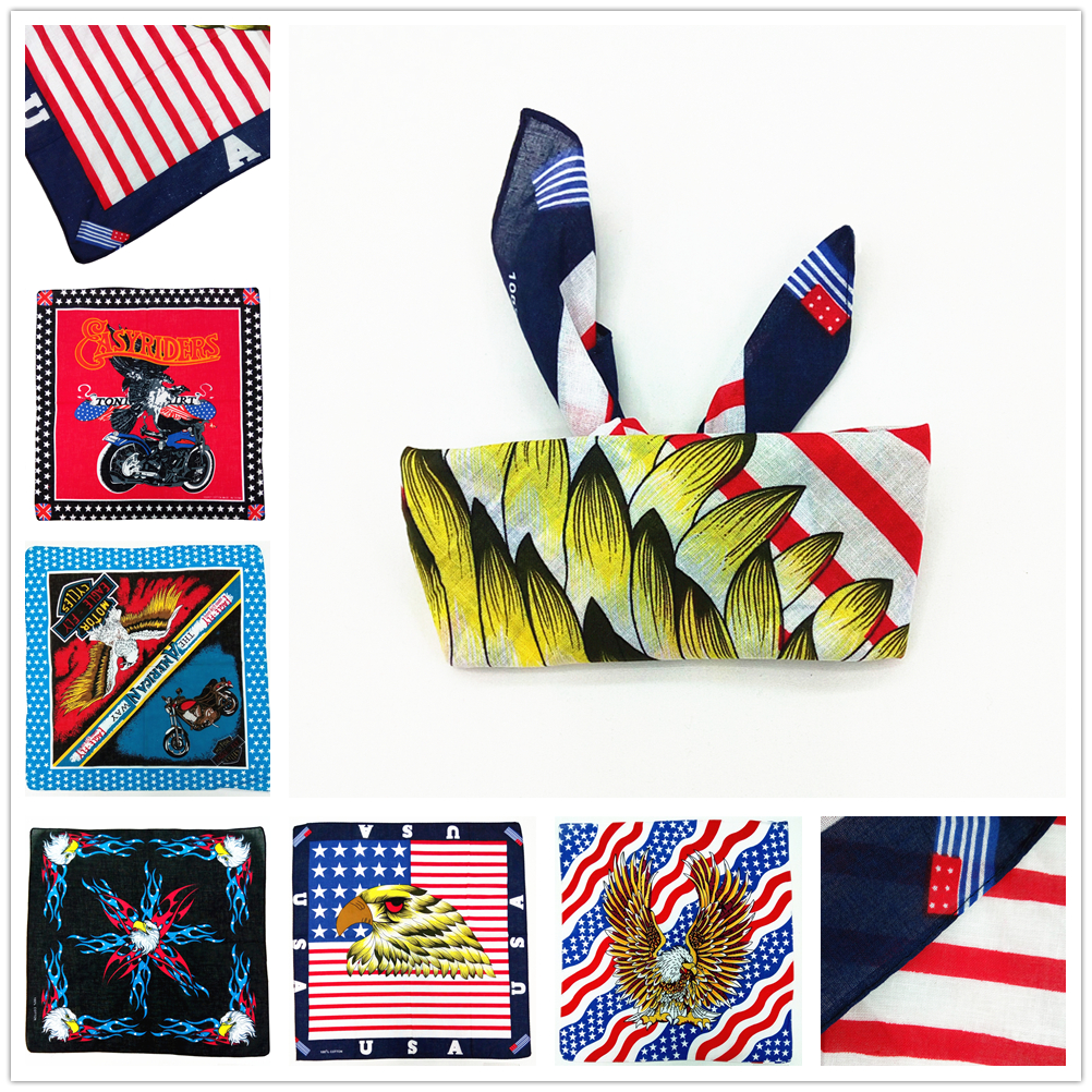 Pure cotton 55-centimeter headscarf outdoor riding multifunctional customized changeable headscarf Eagle totem thumbnail