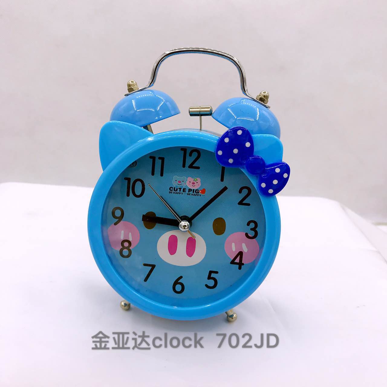 New iron bell alarm clock, cartoon bell alarm clock, small alarm clock and student alarm clock Specification image