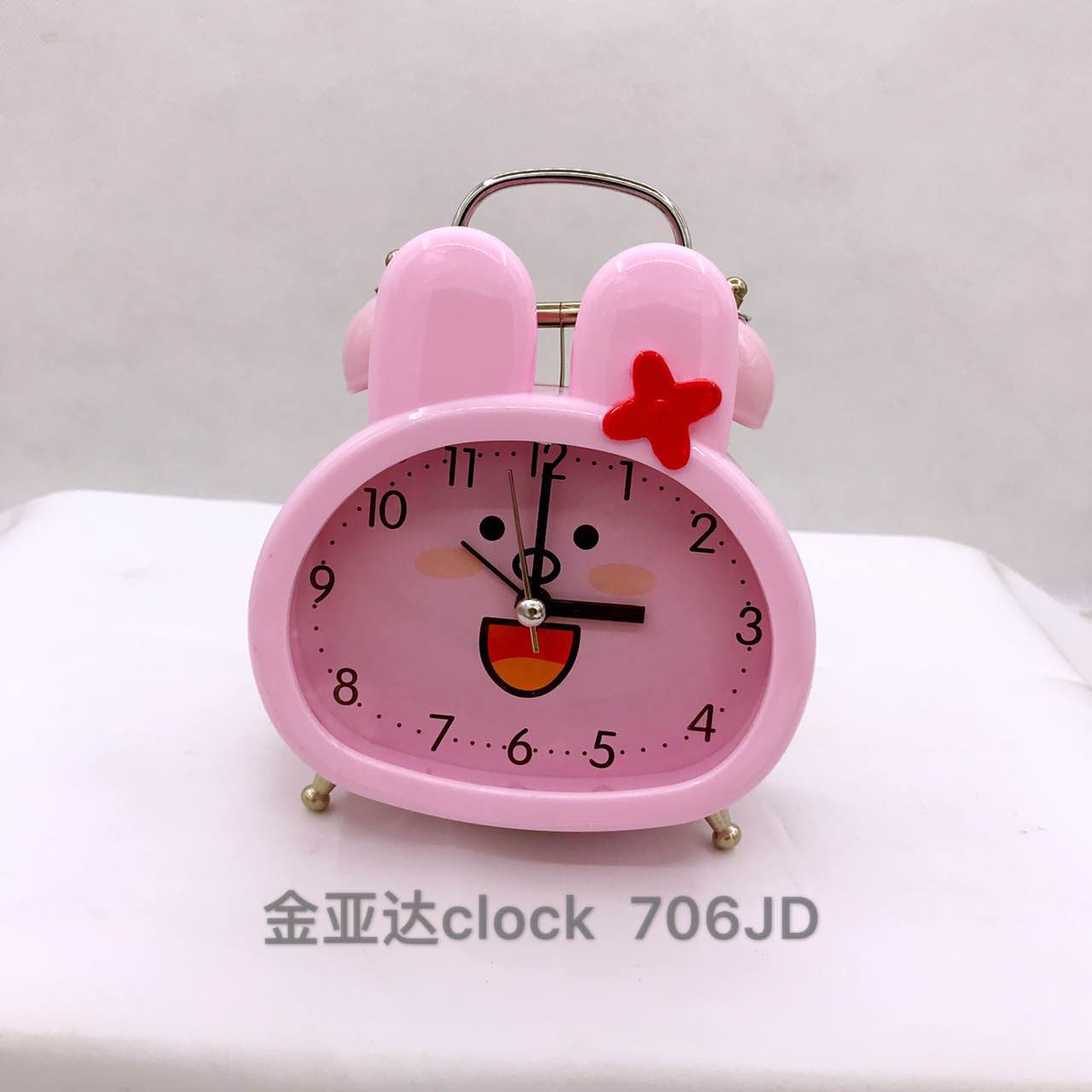 New iron bell alarm clock, cartoon bell alarm clock, small alarm clock and student alarm clock