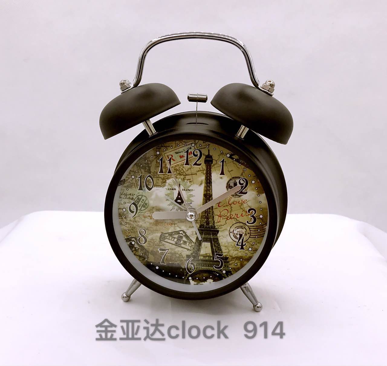 Bell alarm clock, student alarm clock, cartoon side bell clock