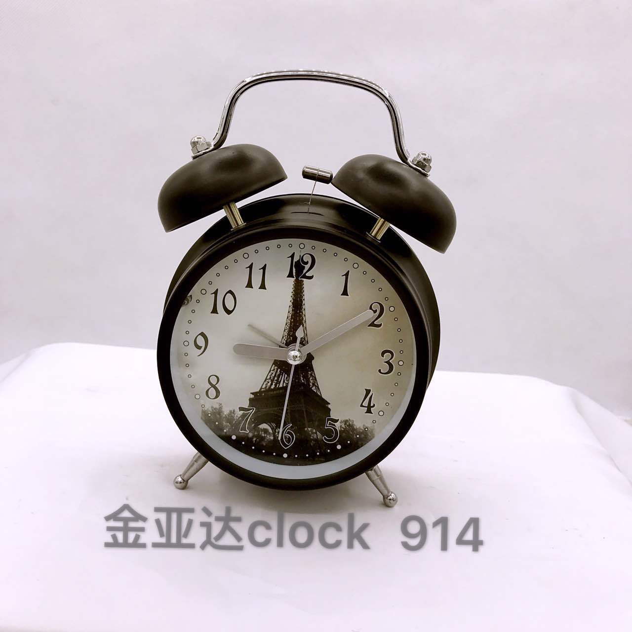 Bell alarm clock, student alarm clock, cartoon side bell clock details Picture