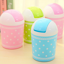 New lace wave point desktop bin creative fashion mini bin with lid desktop bin