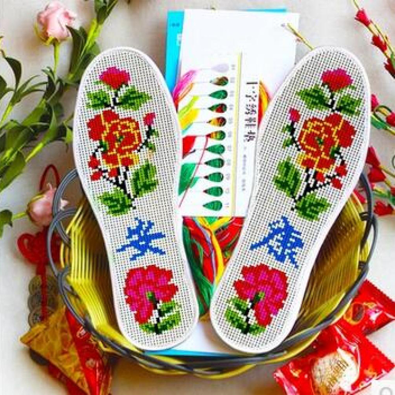 针孔鞋垫/十字绣鞋垫细节图
