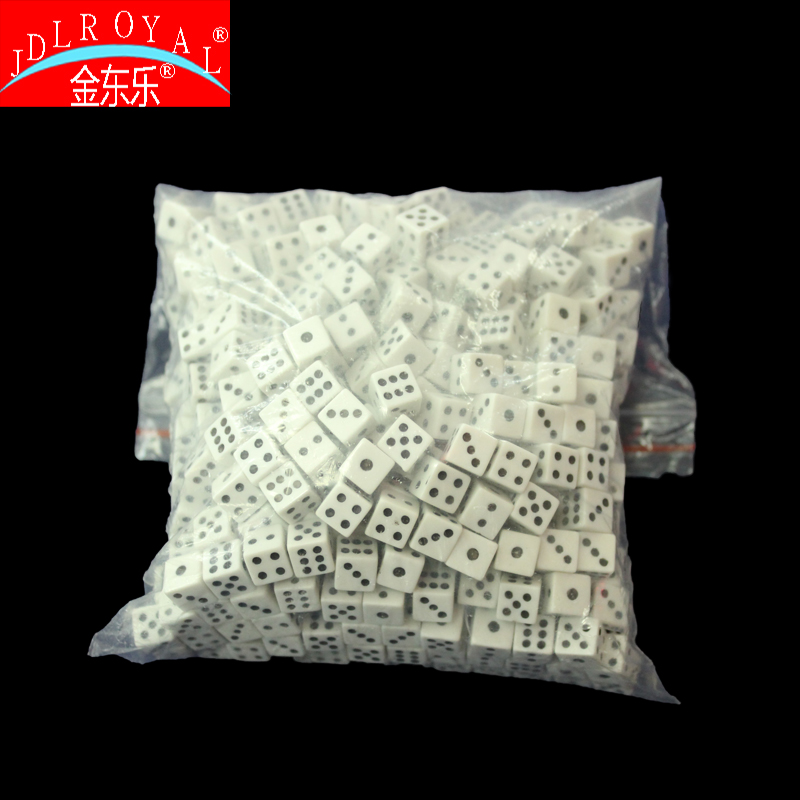 The manufacturer supplies 8# square corner all-black dot regular six-sided dice details Picture