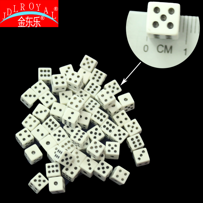 Dice 8# square corner full black dot regular dice 6 sides thumbnail