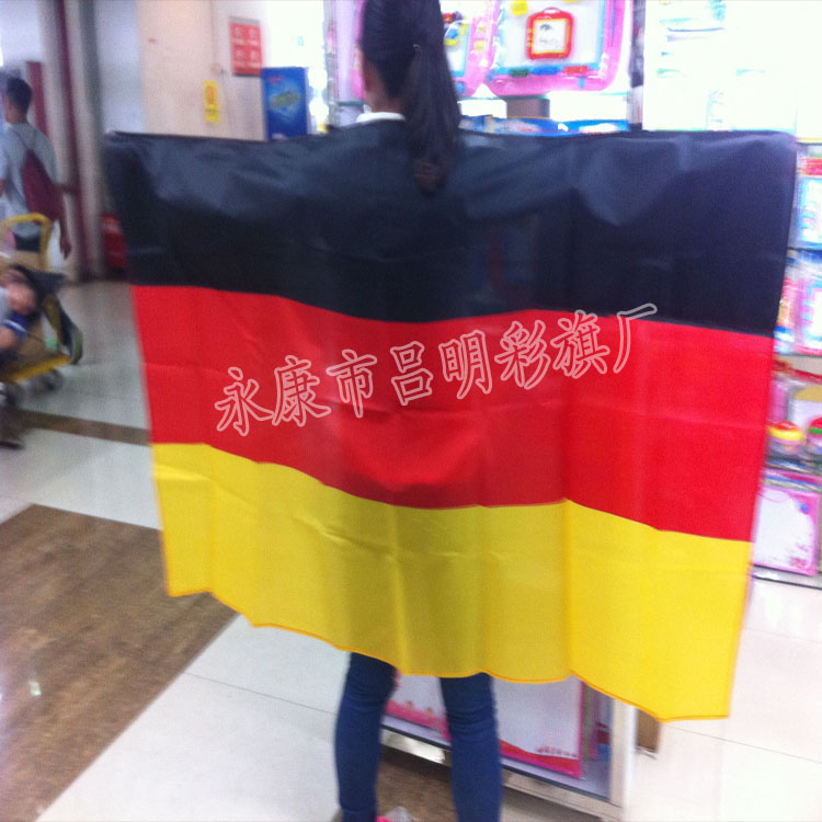 供应新款车旗,不掉色环保材料德国汽车旗,170T涤纶车载旗细节图