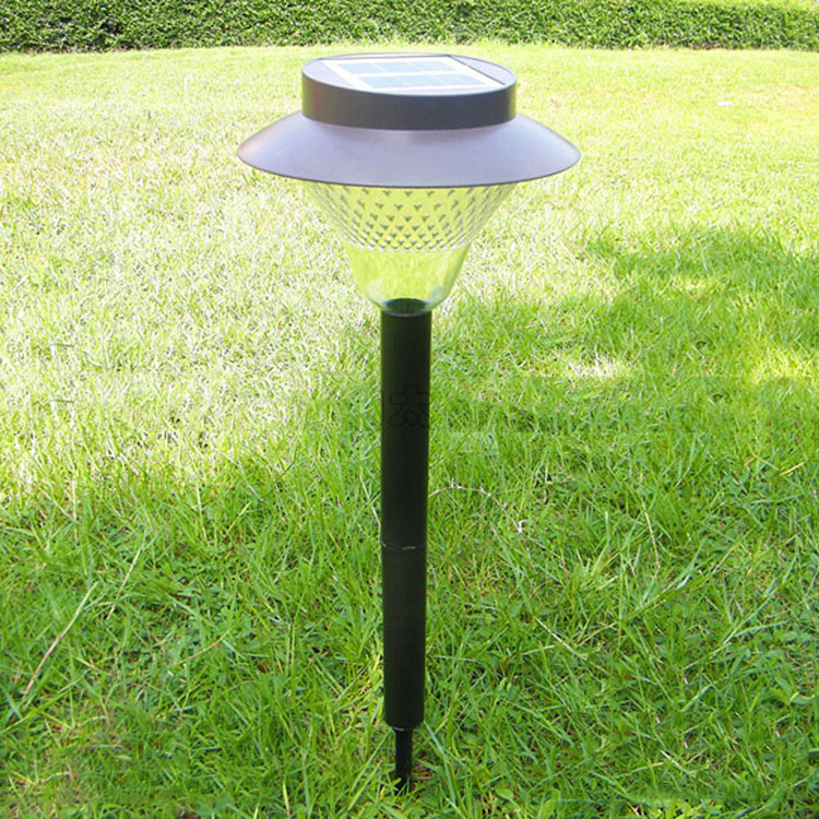Solar-powered lawn lamp