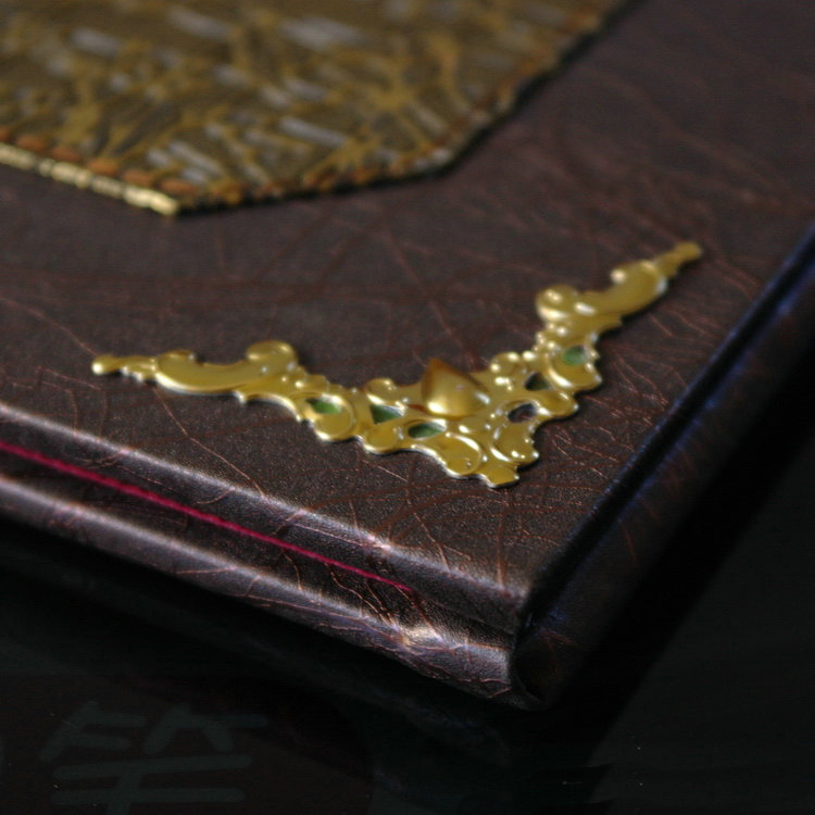 高档餐馆A4皮革菜谱封皮餐厅菜单本餐桌菜单夹点菜夹价细节图