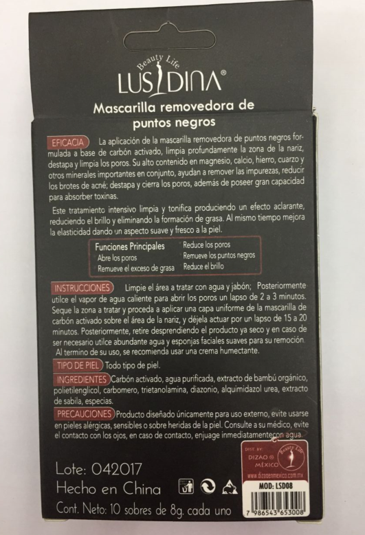 Nose membrane black head nose membrane to remove black head acne nose membrane mineral black mud suction black head tear pull nose paste Specification drawing